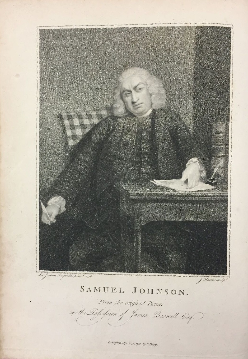 The 1755 title page of Johnson's Dictionary, announcing that words are illustrated by examples from the best writers.