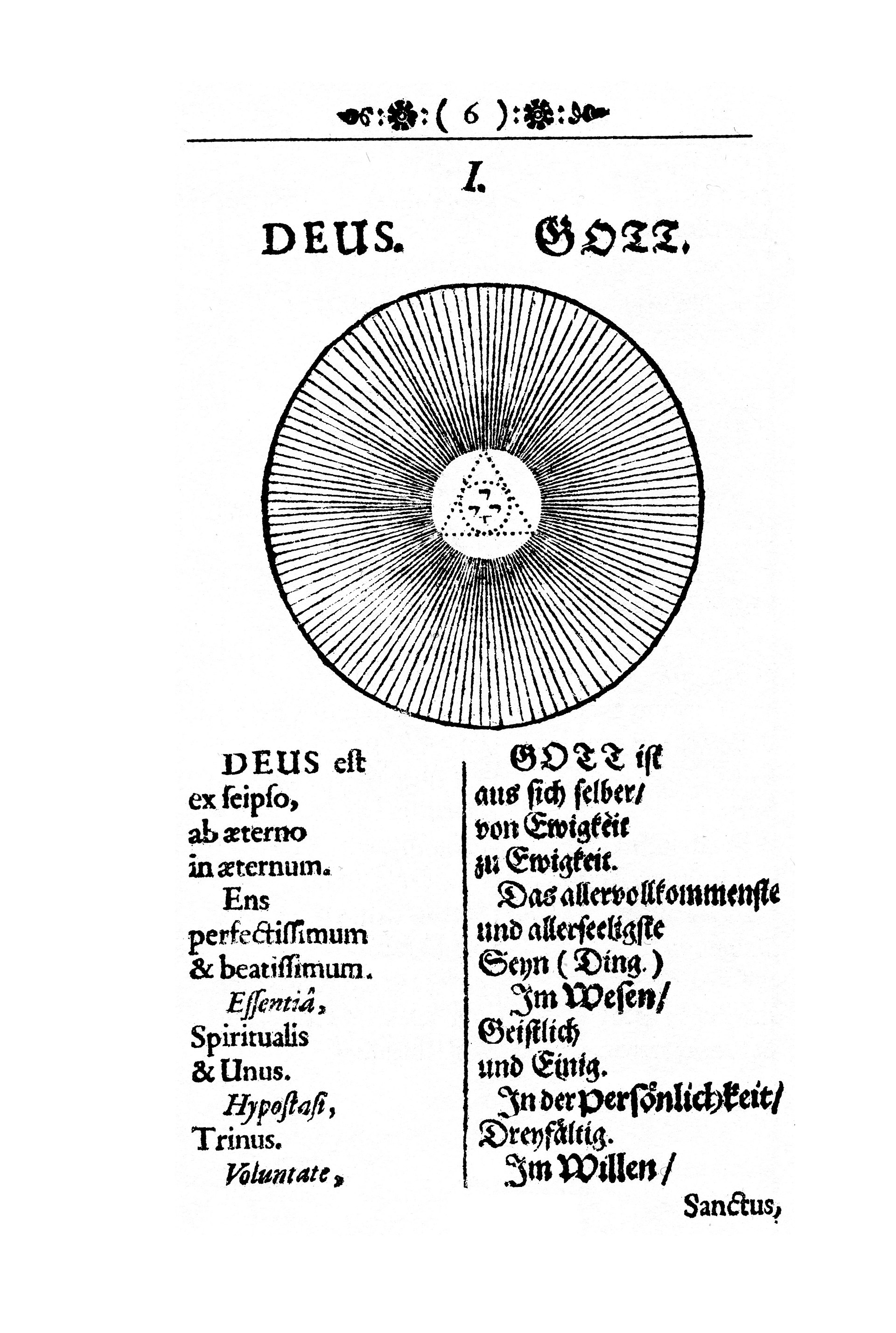 A page from a seventeenth-century illustrated textbook, with a woodcut above a numbered Latin text.